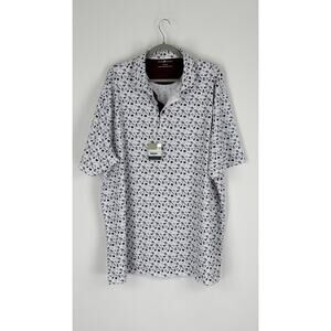 Horn Legend Texas Inspired Mens Bamboo Charcoal Luxury Polo Shirt Size 3XL White